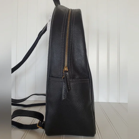Fossil Megan Black Leather Backpack NWT - bibarnabloc.cat